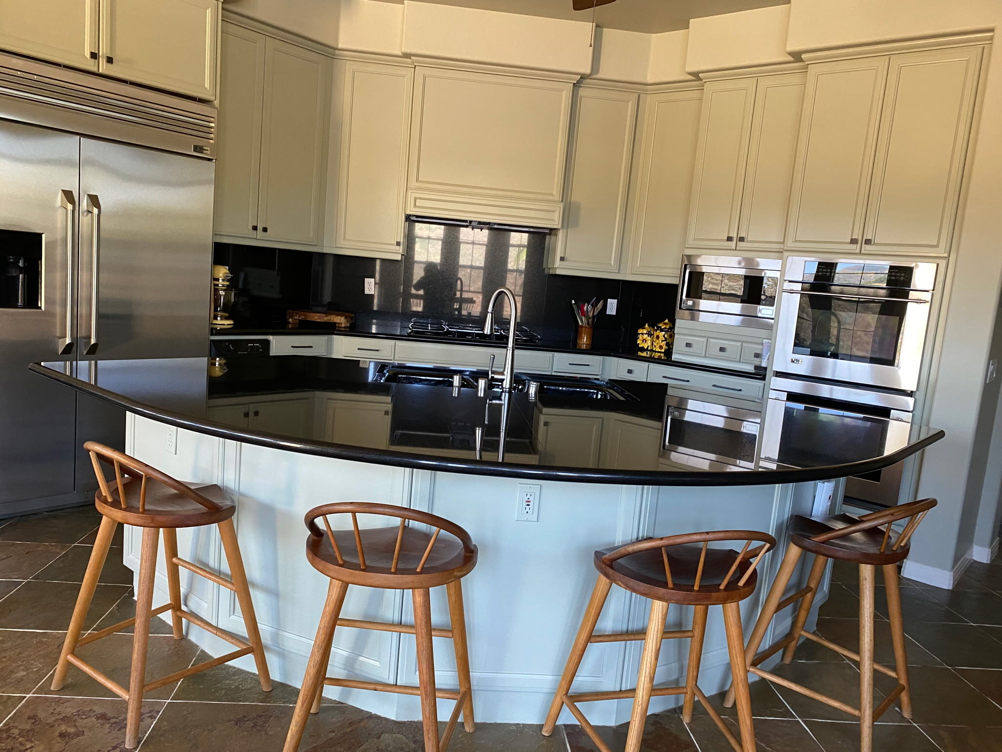 Kitchen cabinet refinishing after