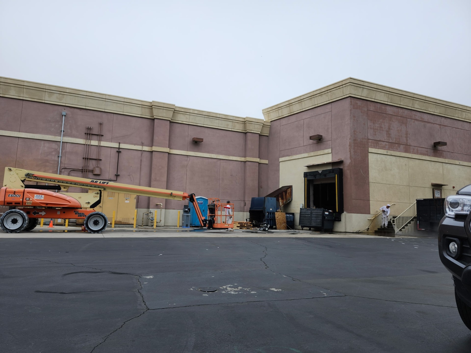 Commercial building exterior before