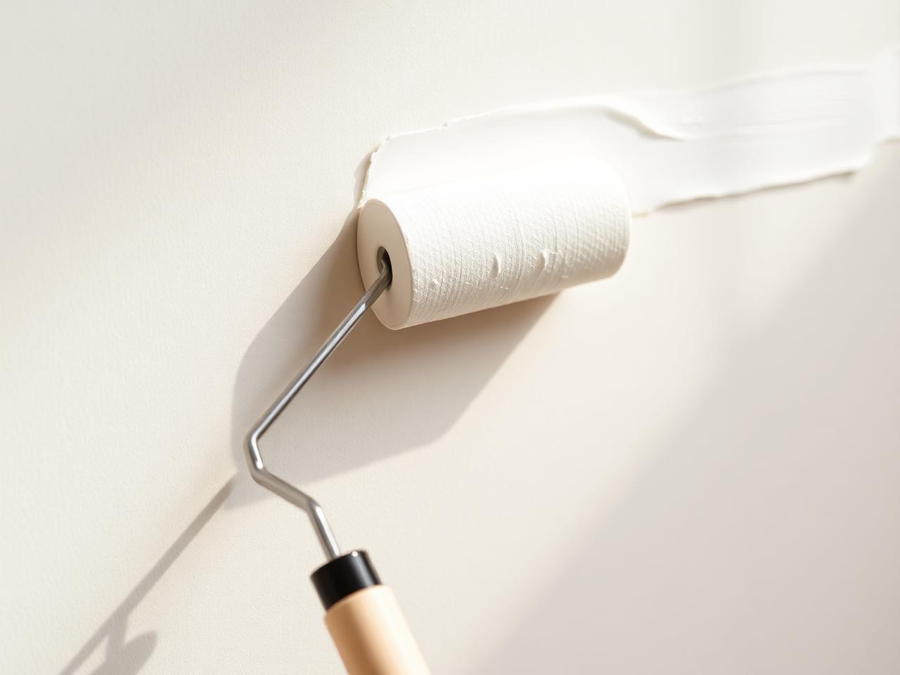 Detailed paint application close-up